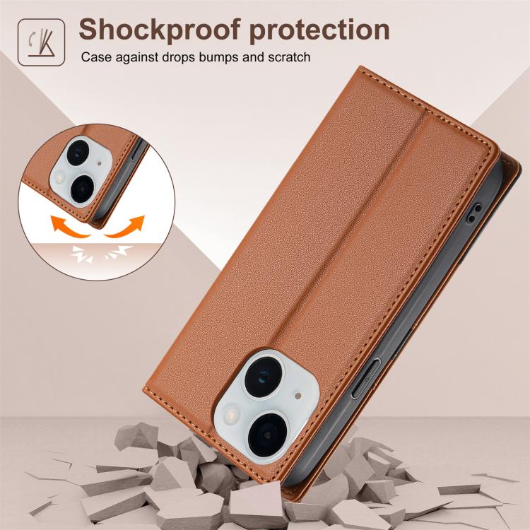 For iPhone 15 Plus / 14 Plus N.BEKUS P3 RFID Stitching Magnetic Flip Leather Phone Case