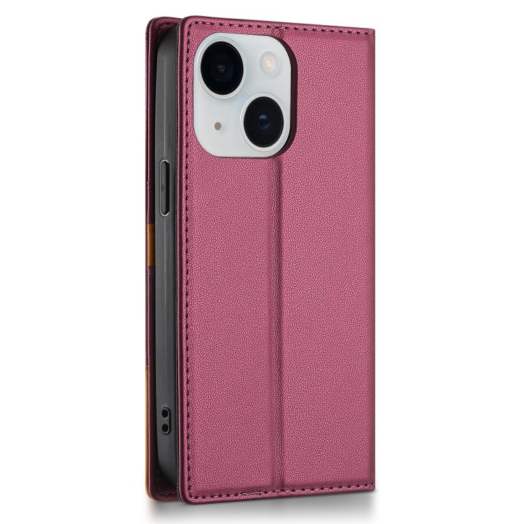 For iPhone 15 N.BEKUS P3 RFID Stitching Magnetic Flip Leather Phone Case