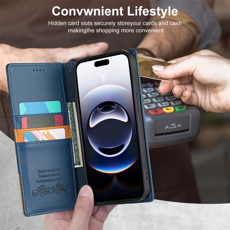 For iPhone 14 Pro N.BEKUS P3 RFID Stitching Magnetic Flip Leather Phone Case