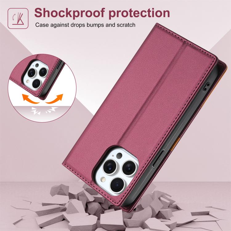 For iPhone 14 Pro N.BEKUS P3 RFID Stitching Magnetic Flip Leather Phone Case