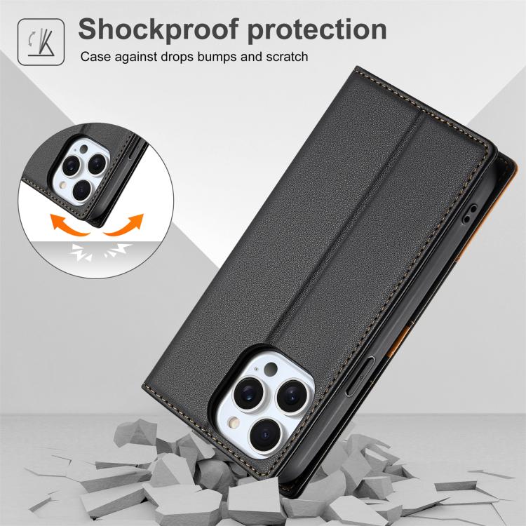 For iPhone 14 Pro Max N.BEKUS P3 RFID Stitching Magnetic Flip Leather Phone Case