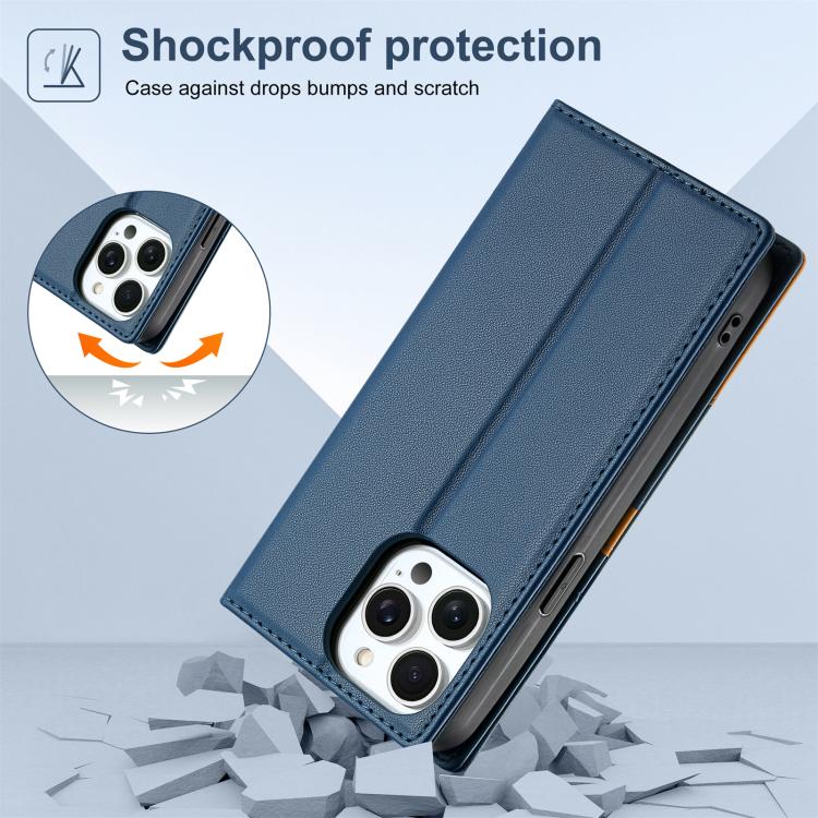 For iPhone 14 Pro Max N.BEKUS P3 RFID Stitching Magnetic Flip Leather Phone Case
