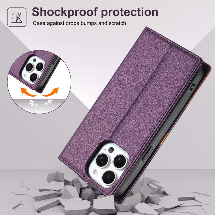 For iPhone 14 Pro Max N.BEKUS P3 RFID Stitching Magnetic Flip Leather Phone Case