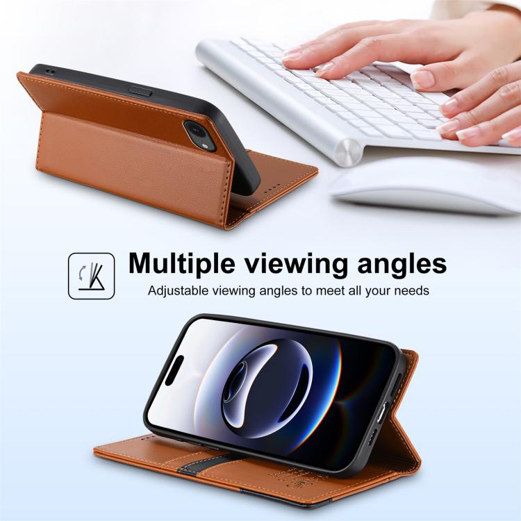 For iPhone SE 2022 / 2020 / 8 / 7 N.BEKUS P3 RFID Stitching Magnetic Flip Leather Phone Case