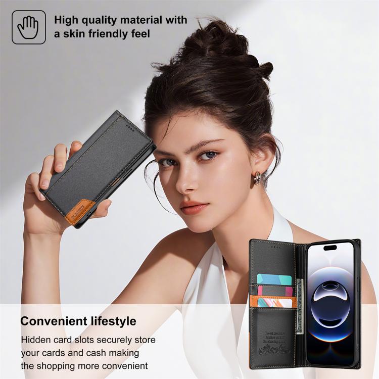 For iPhone 13 Pro Max N.BEKUS P3 RFID Stitching Magnetic Flip Leather Phone Case