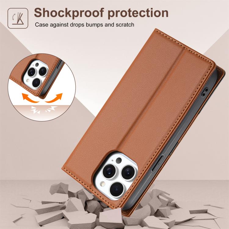 For iPhone 13 Pro Max N.BEKUS P3 RFID Stitching Magnetic Flip Leather Phone Case