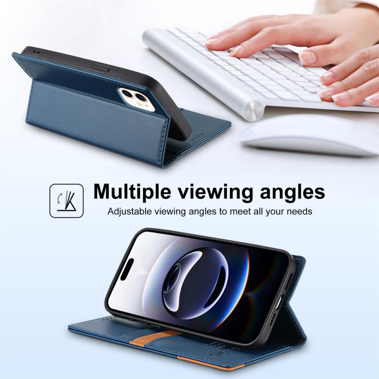 For iPhone 12 / 12 Pro N.BEKUS P3 RFID Stitching Magnetic Flip Leather Phone Case