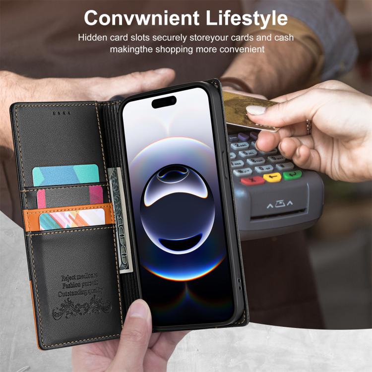 For iPhone 12 Pro Max N.BEKUS P3 RFID Stitching Magnetic Flip Leather Phone Case