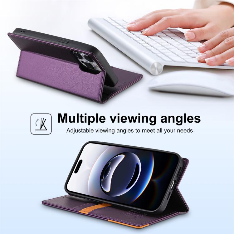 For iPhone 12 Pro Max N.BEKUS P3 RFID Stitching Magnetic Flip Leather Phone Case