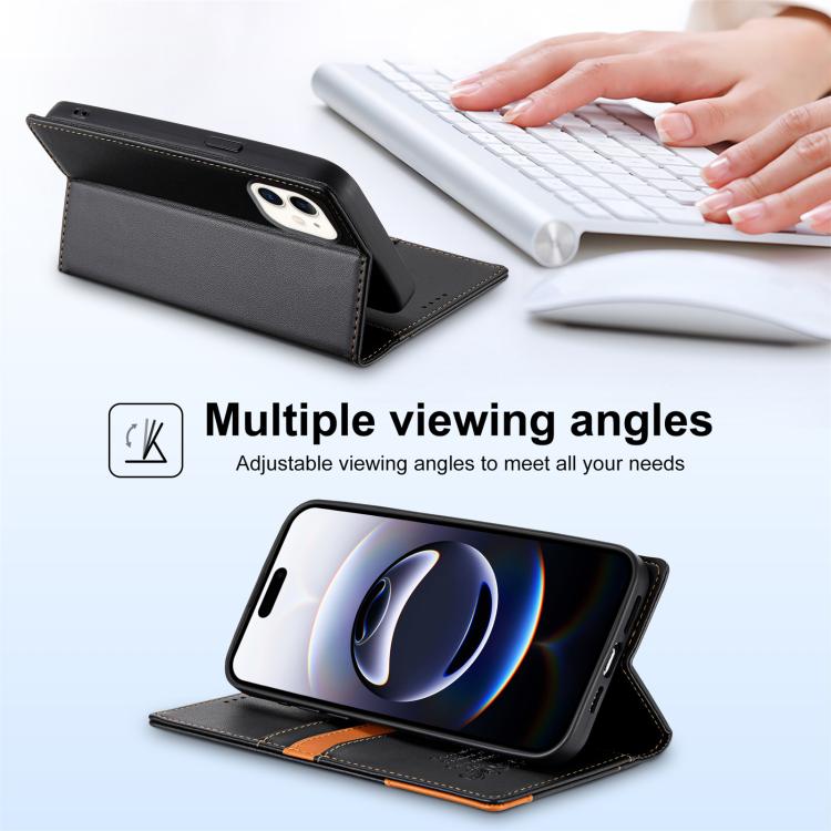 For iPhone 11 N.BEKUS P3 RFID Stitching Magnetic Flip Leather Phone Case