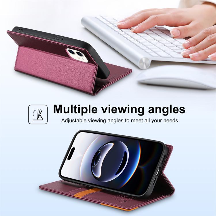 For iPhone 11 N.BEKUS P3 RFID Stitching Magnetic Flip Leather Phone Case