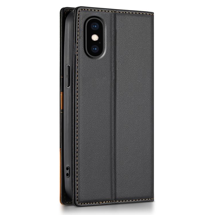 For iPhone XS / X N.BEKUS P3 RFID Stitching Magnetic Flip Leather Phone Case