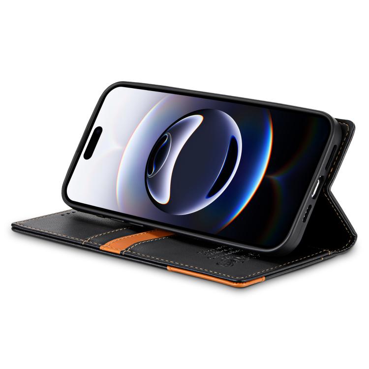 For iPhone XS / X N.BEKUS P3 RFID Stitching Magnetic Flip Leather Phone Case