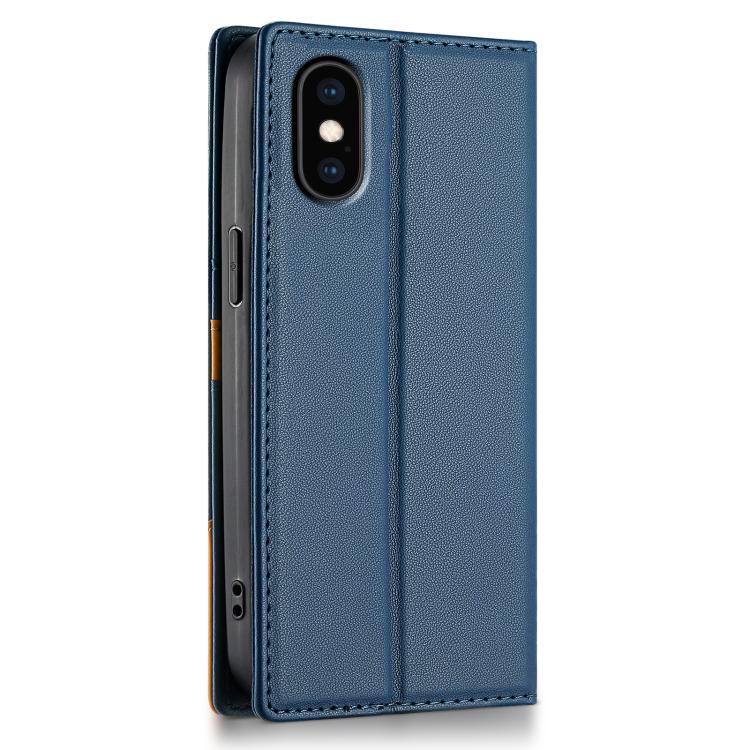 For iPhone XS / X N.BEKUS P3 RFID Stitching Magnetic Flip Leather Phone Case
