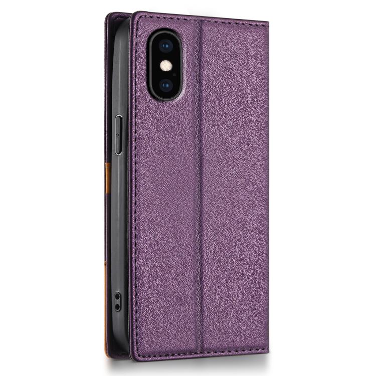 For iPhone XS / X N.BEKUS P3 RFID Stitching Magnetic Flip Leather Phone Case