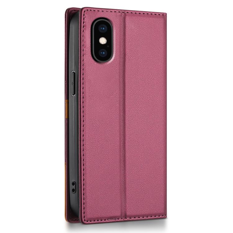 For iPhone XS / X N.BEKUS P3 RFID Stitching Magnetic Flip Leather Phone Case