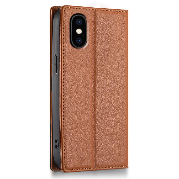 For iPhone XS Max N.BEKUS P3 RFID Stitching Magnetic Flip Leather Phone Case