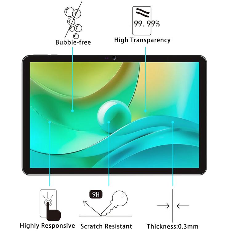 For SPC Gravity 11 inch 2pcs 9H 0.3mm Explosion-proof Tempered Glass Film