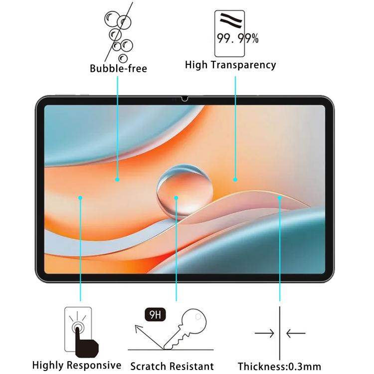 For SPC Gravity Pro 12 inch 2pcs 9H 0.3mm Explosion-proof Tempered Glass Film