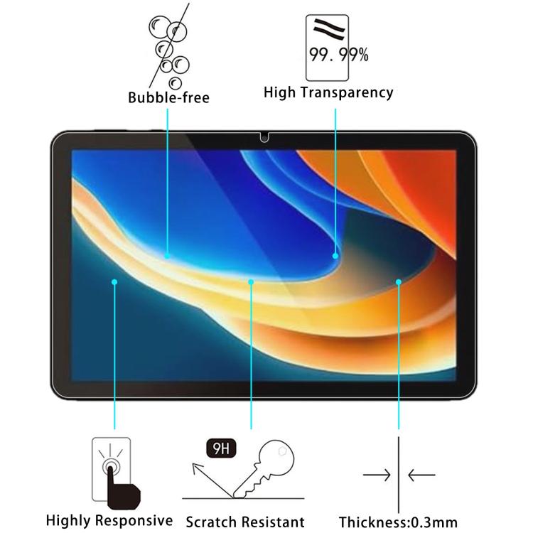 For SPC Gravity 4 10.35 inch 25pcs 9H 0.3mm Explosion-proof Tempered Glass Film