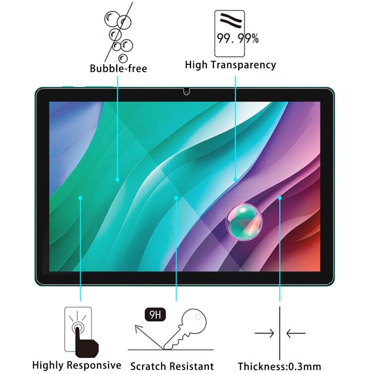 For SPC Gravity 5 SE 10.1 inch 25pcs 9H 0.3mm Explosion-proof Tempered Glass Film