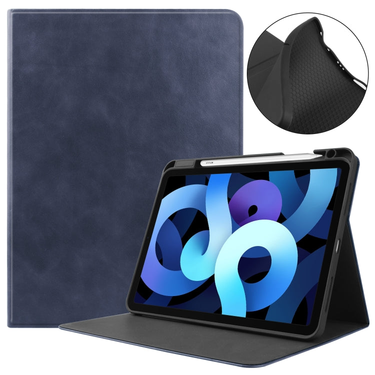 For iPad Air 4 10.9 (2020) Cowhide Texture TPU Tablet Horizontal Flip Leather Case with Holder & Sleep / Wake-Up Function & Pen Slot