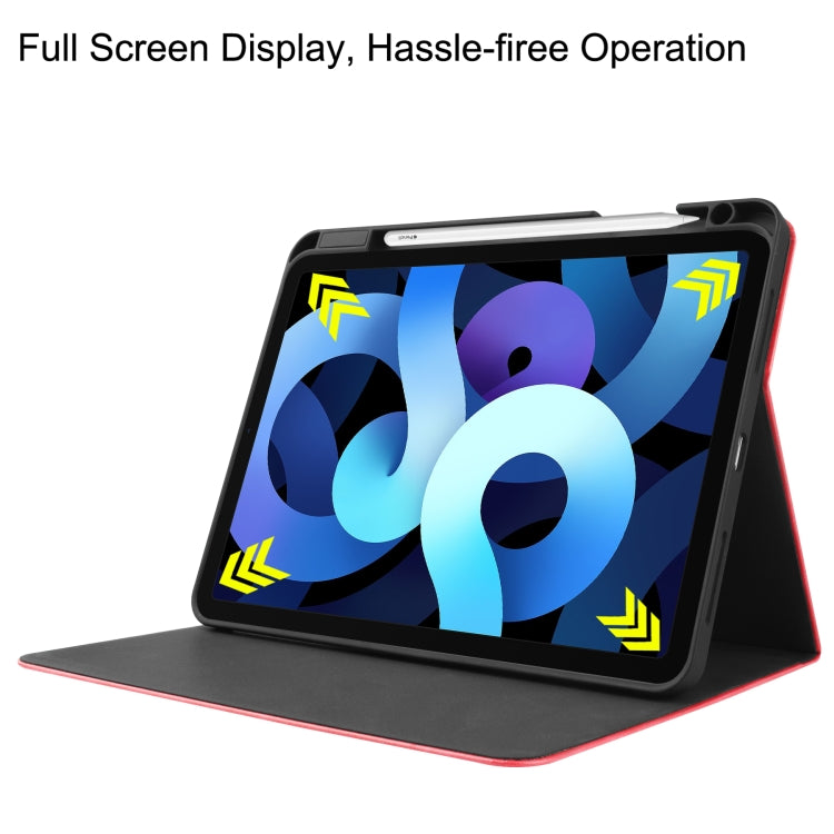 For iPad Air 4 10.9 (2020) Cowhide Texture TPU Tablet Horizontal Flip Leather Case with Holder & Sleep / Wake-Up Function & Pen Slot