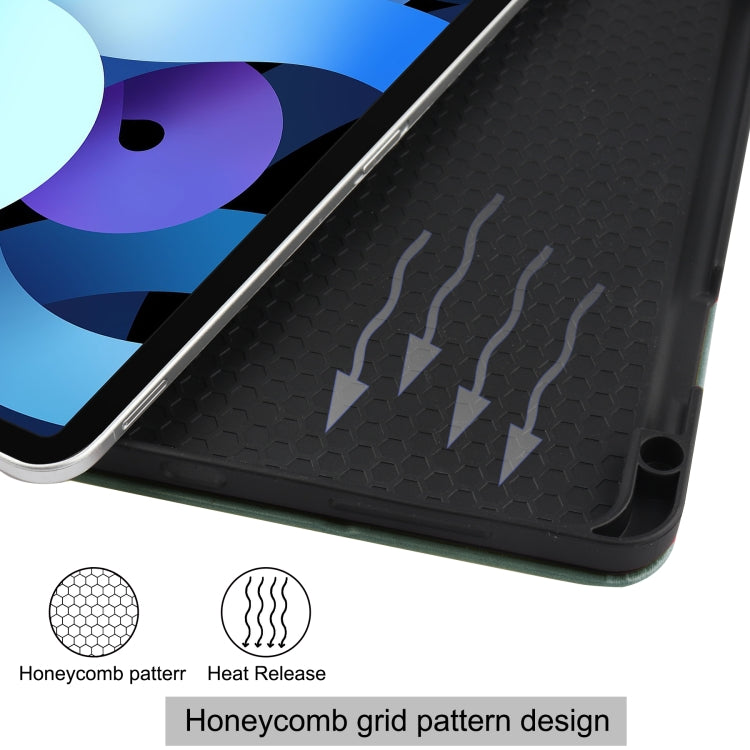 For iPad Air 4 10.9 (2020) Cowhide Texture TPU Tablet Horizontal Flip Leather Case with Holder & Sleep / Wake-Up Function & Pen Slot