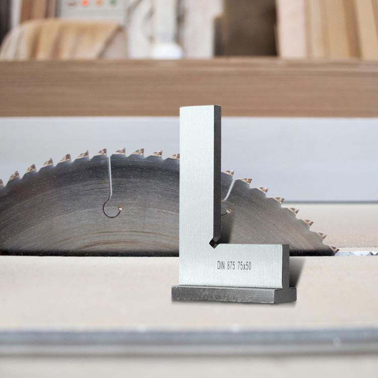 90 Degree Flat Edge Woodworking Square L-shaped Carbon Steel Knife Edge Set Square, Size:100x70