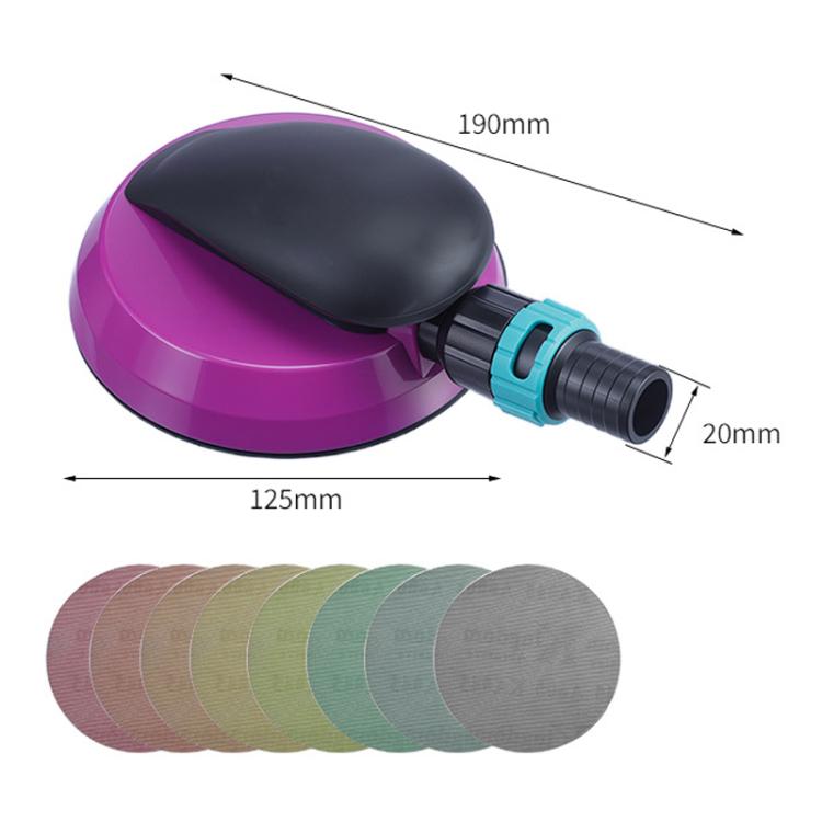 Manual Round Dust Extraction Polishing Hand Grinding Board with Sandpaper Set - Black Purple