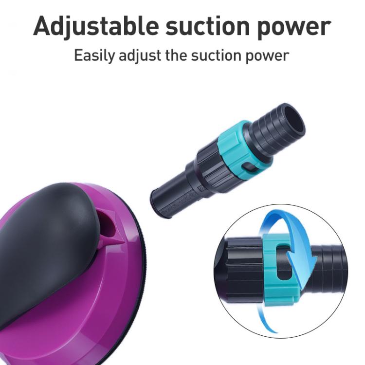 Manual Round Dust Extraction Polishing Hand Grinding Board with Sandpaper Set - Black Purple