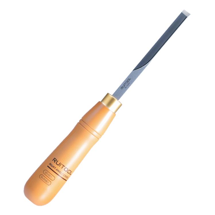 RUITOOL Knockable Through Handle Woodworking Chisel Slotting Chisel Carving Tool, Style:Right Angle Chisel