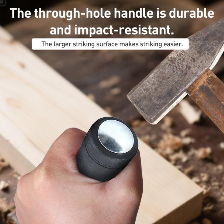 RUITOOL Knockable Through Handle Woodworking Chisel Slotting Chisel Carving Tool, Style:Right Angle Chisel