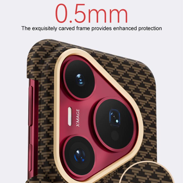 For Huawei Pura 80 5G Metal Frame Nanofiber MagSafe Magnetic Phone Case