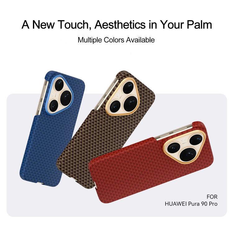 For Huawei Pura 90 Pro 5G Metal Frame Nanofiber MagSafe Magnetic Phone Case