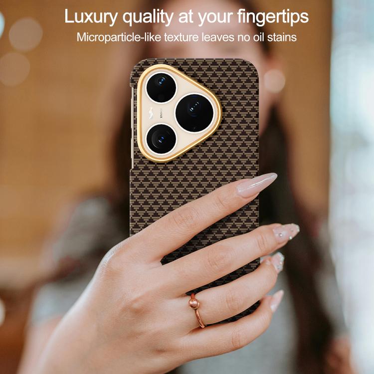 For Huawei Pura 90 Pro 5G Metal Frame Nanofiber MagSafe Magnetic Phone Case