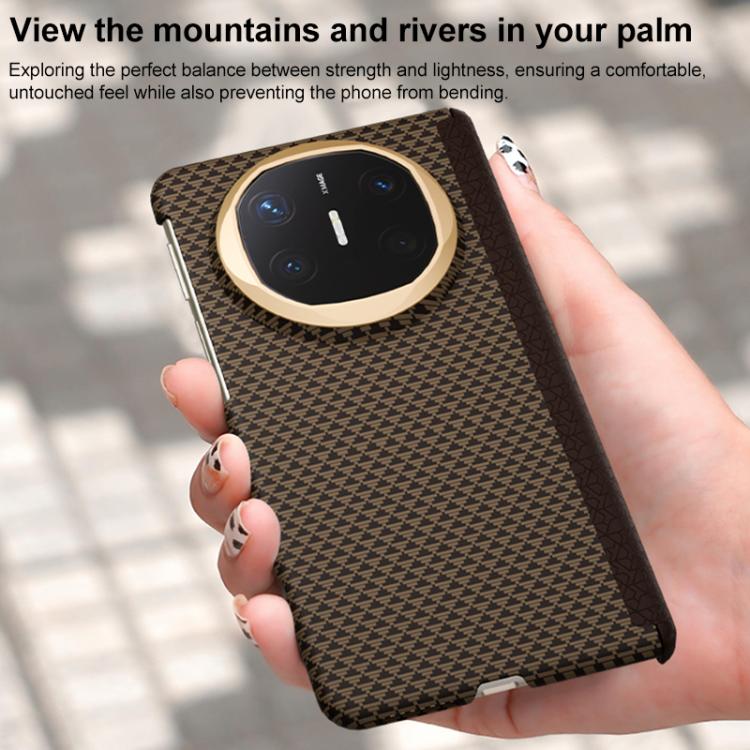 For Huawei Mate X6 Metal Frame Nanofiber MagSafe Magnetic Center Phone Case