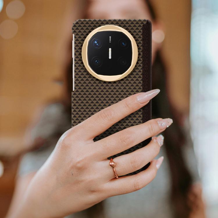 For Huawei Mate X6 Metal Frame Nanofiber MagSafe Magnetic Center Phone Case