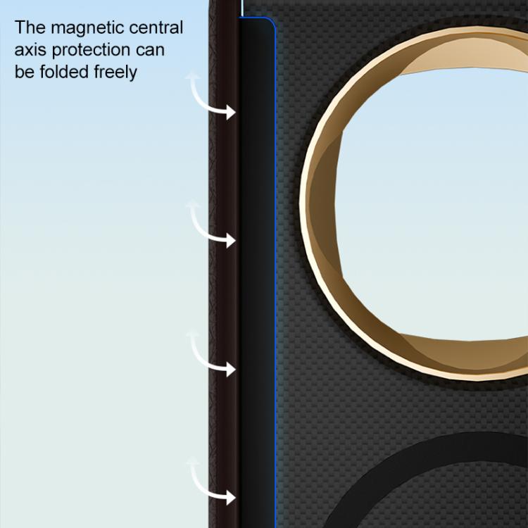 For Huawei Mate X5 Metal Frame Nanofiber MagSafe Magnetic Center Phone Case