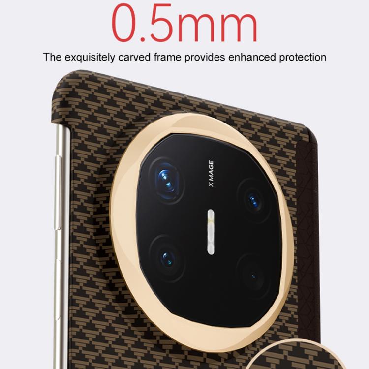 For Huawei Mate X5 Metal Frame Nanofiber MagSafe Magnetic Center Phone Case