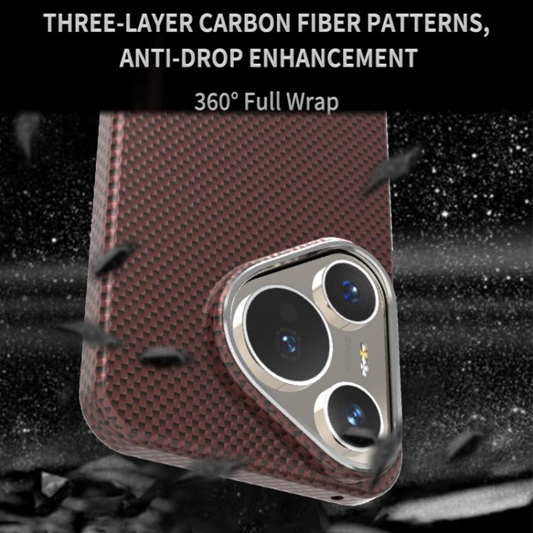 For Huawei Pura 70 Pro Metal Frame Nanofiber MagSafe Magnetic Phone Case