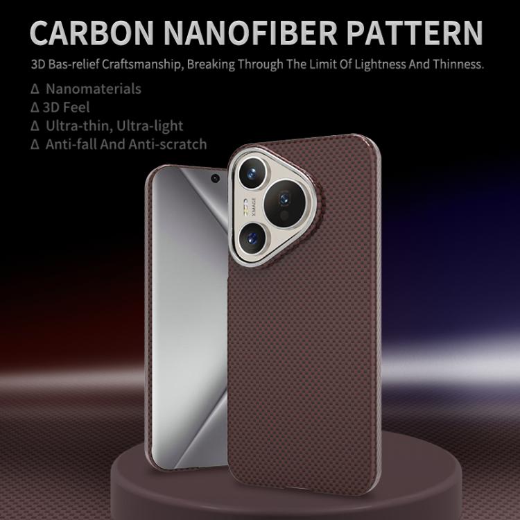 For Huawei Pura 70 Pro Metal Frame Nanofiber MagSafe Magnetic Phone Case