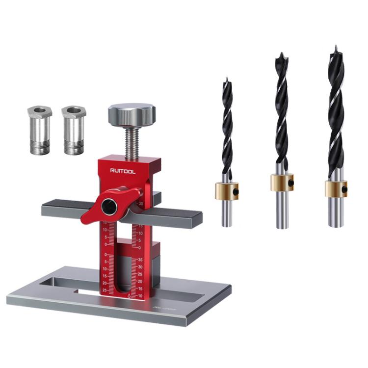 RUITOOL Multifunctional Cabinet Door Installation Locator Aid with Base, Specification:With 6/8/10mm Drill