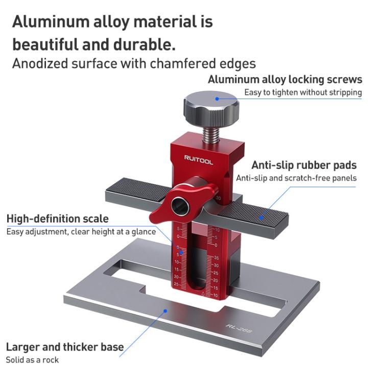 RUITOOL Multifunctional Cabinet Door Installation Locator Aid with Base, Specification:Without Drill