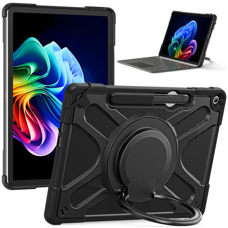 For MicroSoft Surface Pro 12 2025 Handle Rotatable Kickstand Shockproof Tablet Case with Shoulder Strap