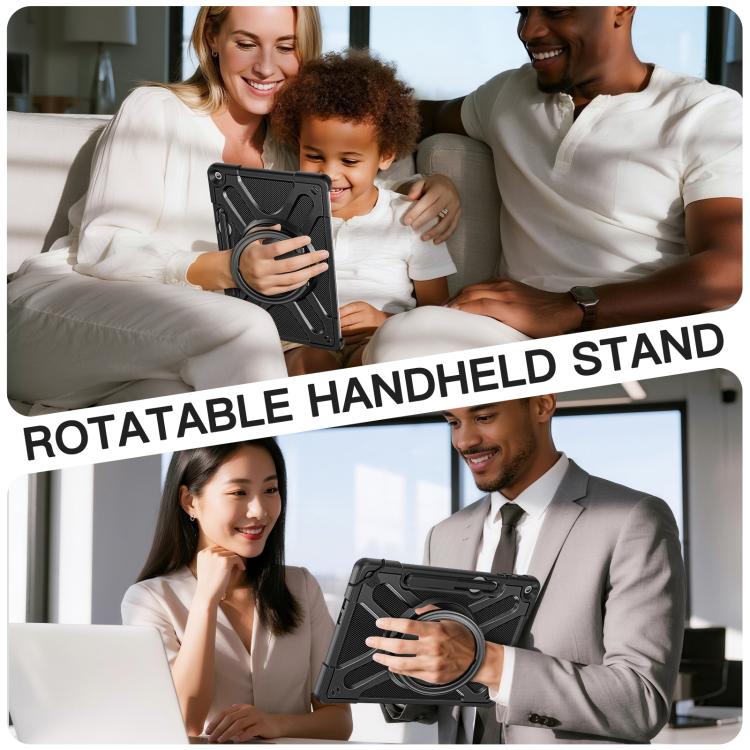 For MicroSoft Surface Pro 12 2025 Handle Rotatable Kickstand Shockproof Tablet Case with Shoulder Strap