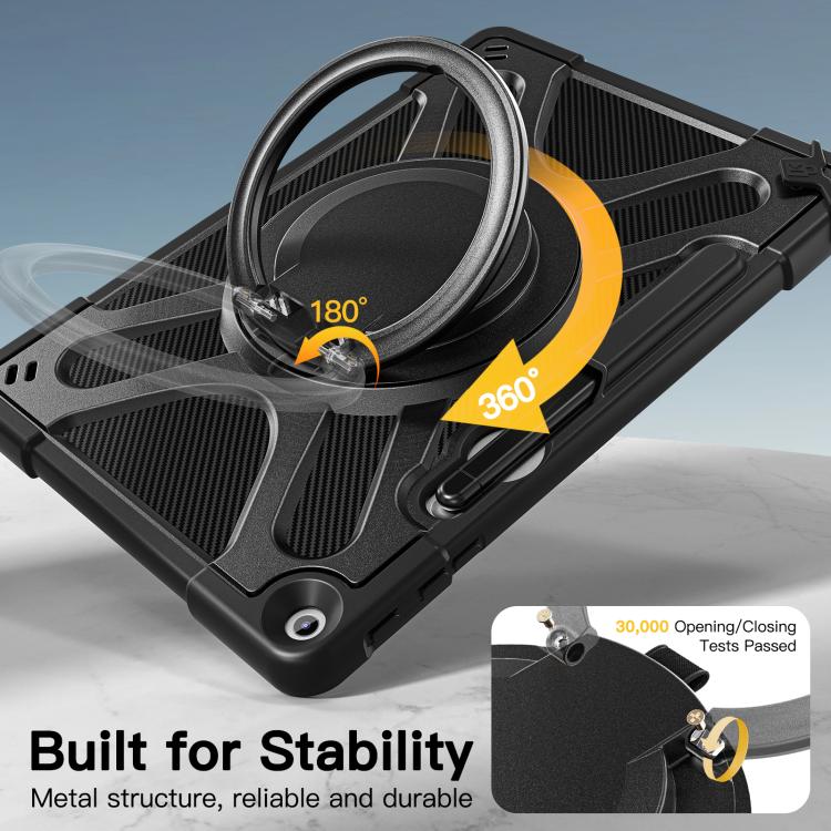 For MicroSoft Surface Pro 12 2025 Handle Rotatable Kickstand Shockproof Tablet Case with Shoulder Strap