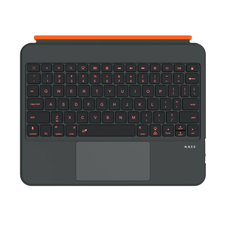 For iPad Air 11 2025 / iPad 2025 / 2022 Colorful Backlight Bluetooth Keyboard Leather Tablet Case with Rotating Holder