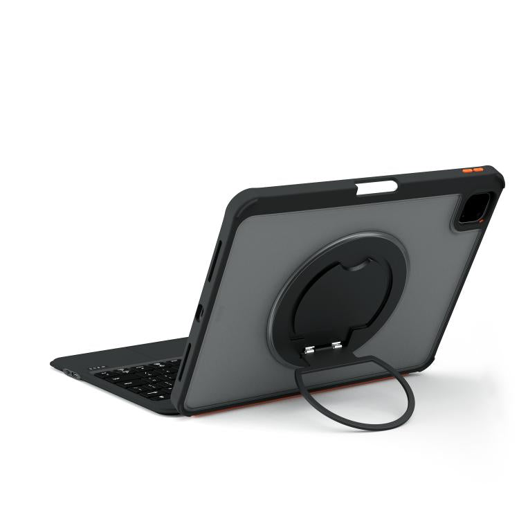 For iPad Air 11 2025 / iPad 2025 / 2022 Colorful Backlight Bluetooth Keyboard Leather Tablet Case with Rotating Holder