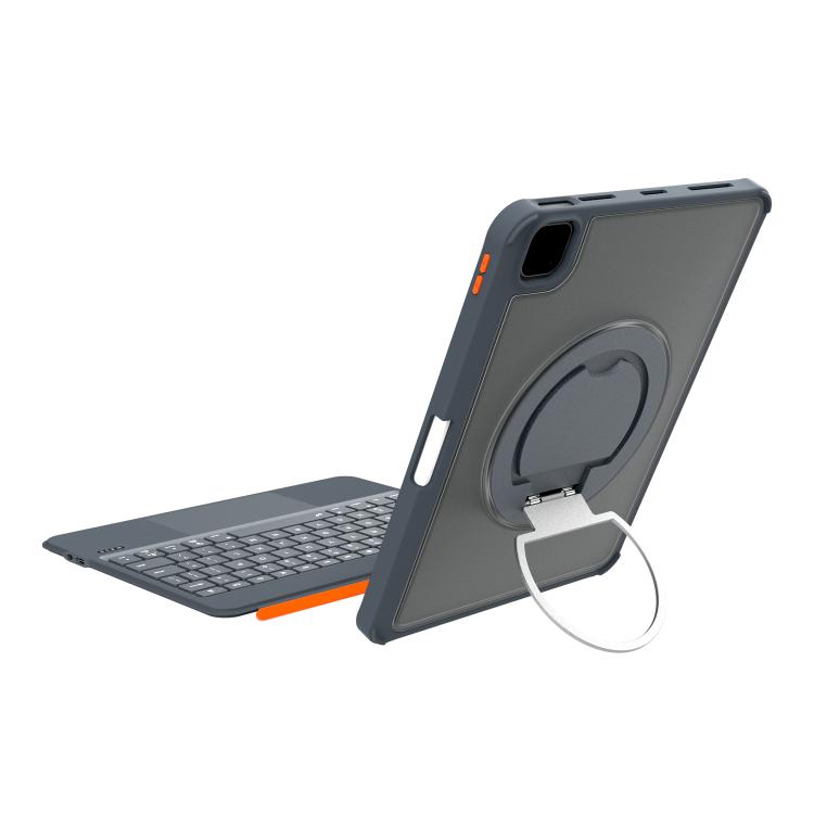 For iPad Air 11 2025 / iPad 2025 / 2022 Colorful Backlight Bluetooth Keyboard Leather Tablet Case with Rotating Holder